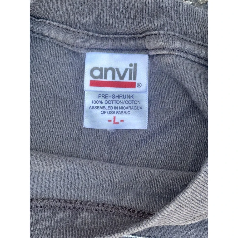 Anvil Shirt Mens Large Gray John Force 14 Champion Racing Graphic T-Shirt Tee